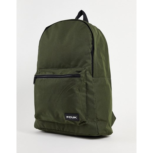 French Connection – Plecak w kolorze khaki z logo FCUK-Zielony French Connection One Size wyprzedaż Asos Poland