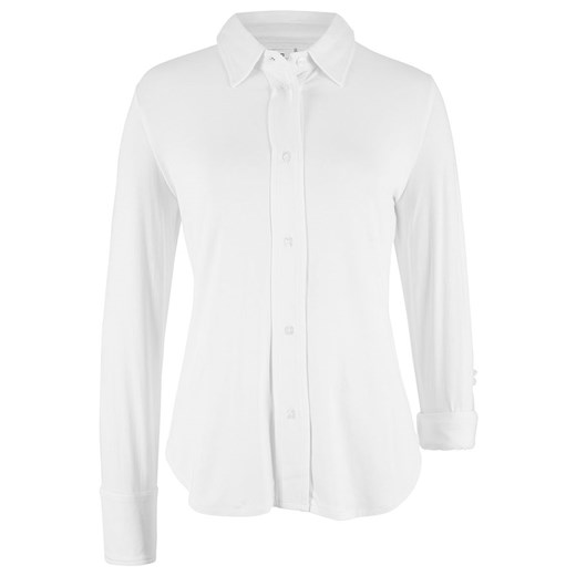 Bluzka shirtowa z plisą guzikową | bonprix 48/50 promocyjna cena bonprix