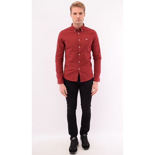 KOSZULA MĘSKA TOMMY JEANS DM0DM09594 BORDOWA Tommy Hilfiger L wyprzedaż Royal Shop