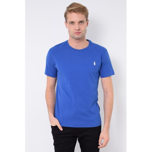 T-shirt męski RALPH LAUREN gładki niebieski Ralph Lauren M promocyjna cena Royal Shop