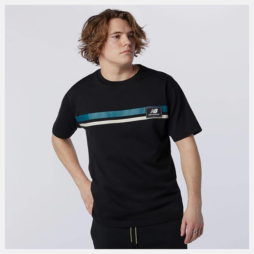 T-shirt męski New Balance z krótkimi rękawami młodzieżowy 