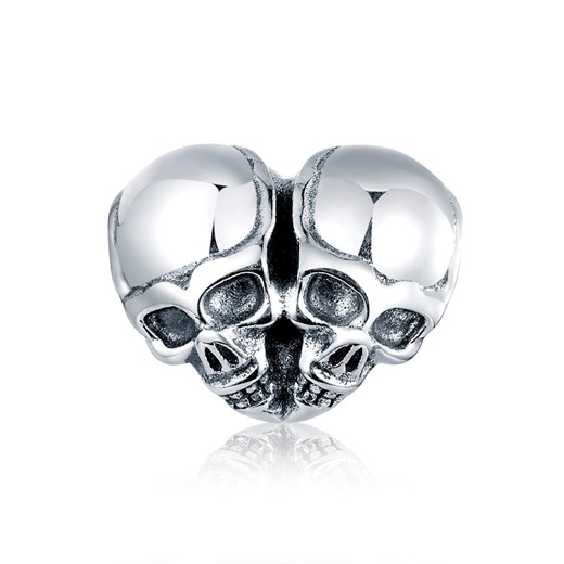 G173 Serce czaszki charms koralik srebro 925 Silverbeads.pl SilverBeads