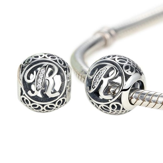 D866 Litera R charms koralik beads srebro 925 Silverbeads.pl SilverBeads