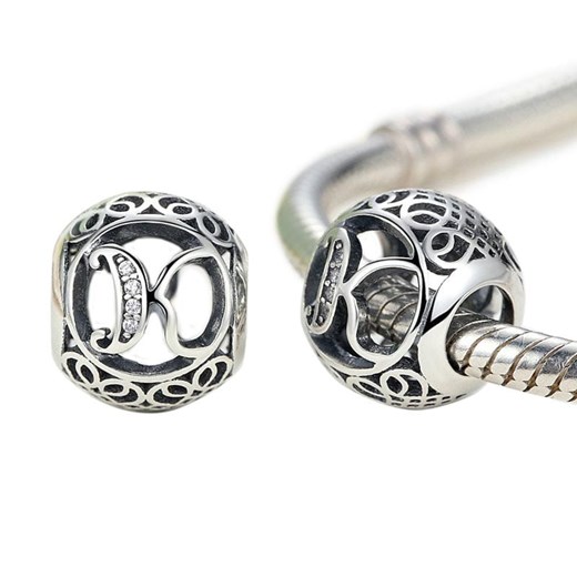 D859 Litera K charms koralik beads srebro 925 Silverbeads.pl SilverBeads