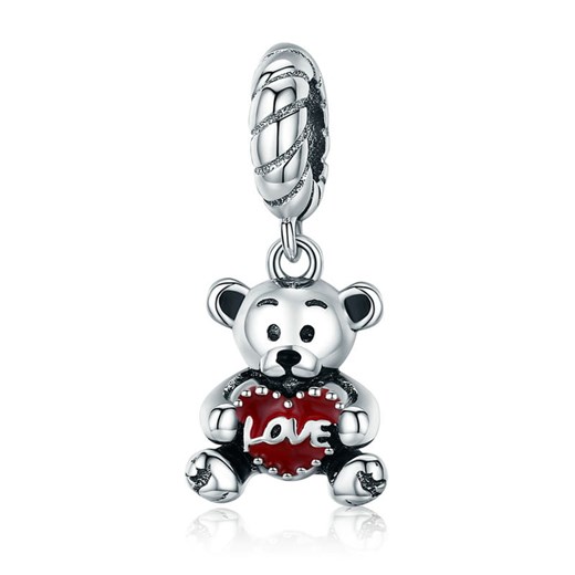 G098 Miś serce charms zawieszka koralik srebro 925 Silverbeads.pl SilverBeads