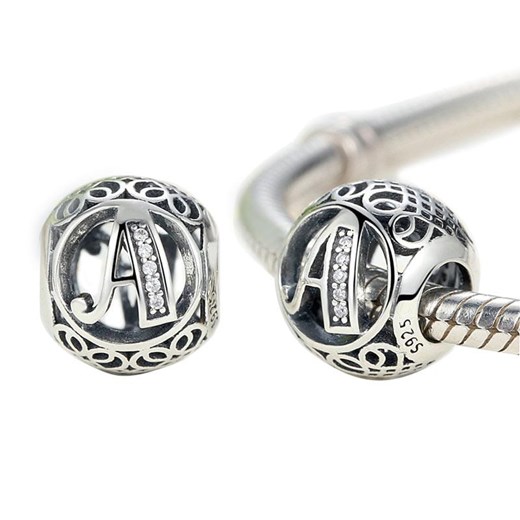 D849 Litera A charms koralik beads srebro 925 Silverbeads.pl SilverBeads