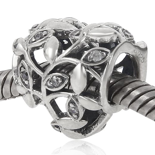 D734 Serce charms koralik beads srebro 925 Silverbeads.pl SilverBeads