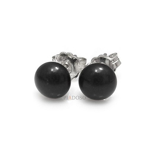 SWAROVSKI CZARNE PERŁY KOLCZYKI SREBRO arande szary oryginalne