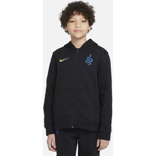 Dzianinowa bluza z kapturem i zamkiem na całej długości dla dużych dzieci Inter Nike L Nike poland