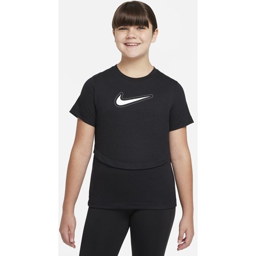 Koszulka treningowa z krótkim rękawem dla dużych dzieci (dziewcząt) Nike Dri-FIT Nike M+ Nike poland