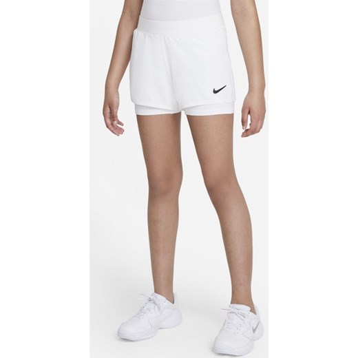 Spodenki tenisowe dla dużych dzieci (dziewcząt) NikeCourt Dri-FIT Victory - Biel Nike XS Nike poland