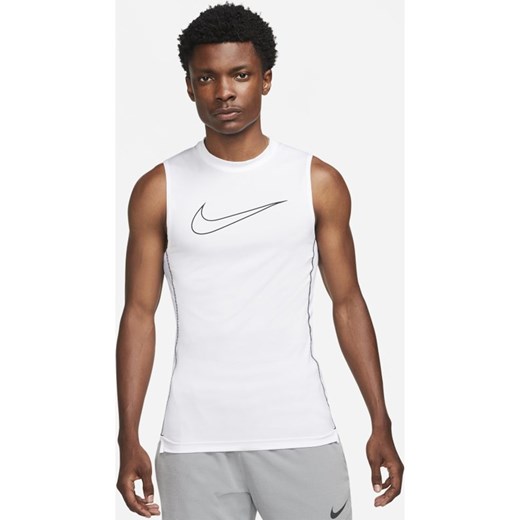 Męska koszulka bez rękawów o przylegającym kroju Nike Pro Dri-FIT - Biel Nike S Nike poland