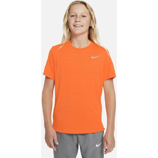 Koszulka treningowa dla dużych dzieci (chłopców) Nike Dri-FIT Miler - Nike XS Nike poland wyprzedaż