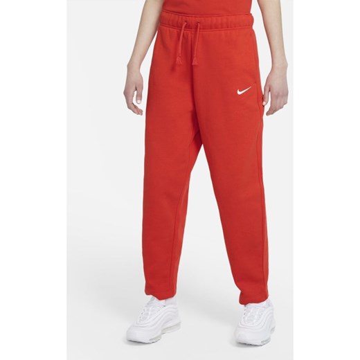 Damskie spodnie curve Nike Sportswear Collection Essentials - Czerwony Nike S Nike poland