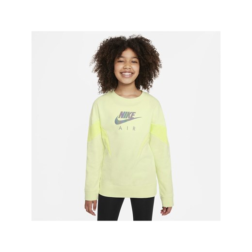 Bluza dresowa z dzianiny dla dużych dzieci (dziewcząt) Nike Air - Zieleń Nike XL Nike poland
