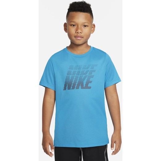 Koszulka treningowa z nadrukiem dla dużych dzieci (chłopców) Nike Dri-FIT - Nike XS Nike poland