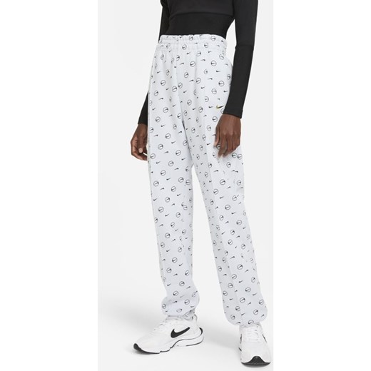 Damskie spodnie z nadrukiem Nike Sportswear - Szary Nike L Nike poland