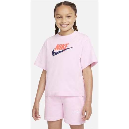 Różowa bluzka dziewczęca Nike 