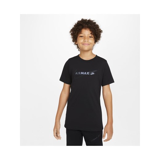 T-shirt dla dużych dzieci (chłopców) Nike Air Max - Czerń Nike S Nike poland