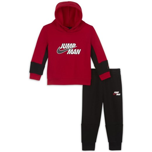 Zestaw bluza z kapturem i spodnie dla niemowląt (12–24 M) Jordan - Czerwony Jordan 46 Nike poland