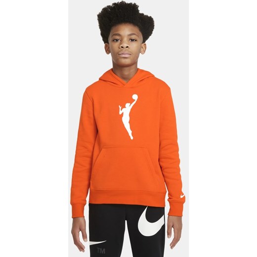 Dzianinowa bluza z kapturem dla dużych dzieci WNBA Essential - Pomarańczowy Nike S Nike poland
