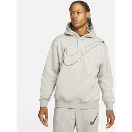 Męska dzianinowa bluza z kapturem Nike Sportswear - Szary Nike S okazja Nike poland