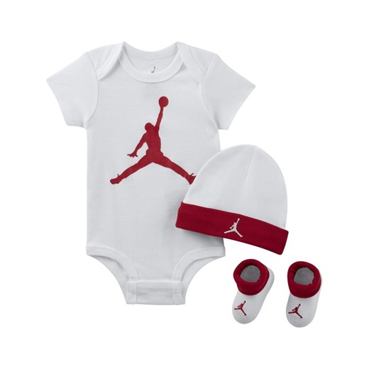 Trzyczęściowy zestaw dla niemowląt Jordan - Biel Jordan 6-12M Nike poland