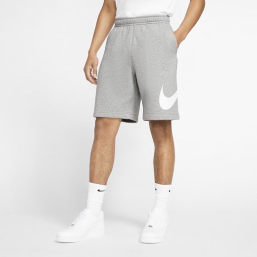 Spodenki męskie z nadrukiem Nike Sportswear Club - Szary Nike L Nike poland