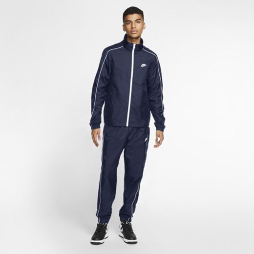 Męski tkany dres Nike Sportswear - Niebieski Nike XL okazyjna cena Nike poland