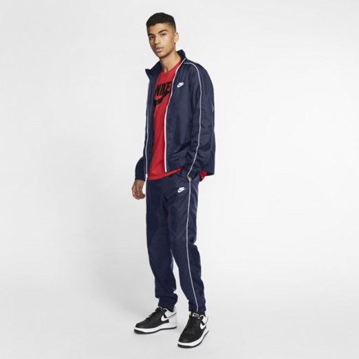 Męski tkany dres Nike Sportswear - Niebieski Nike XL promocyjna cena Nike poland