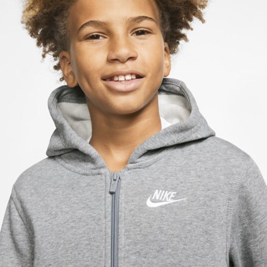 Bluza z kapturem i zamkiem na całej długości dla dużych dzieci Nike Sportswear Nike M Nike poland