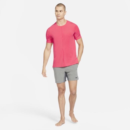 Męska koszulka z krótkim rękawem Nike Yoga Dri-FIT - Czerwony Nike XL Nike poland
