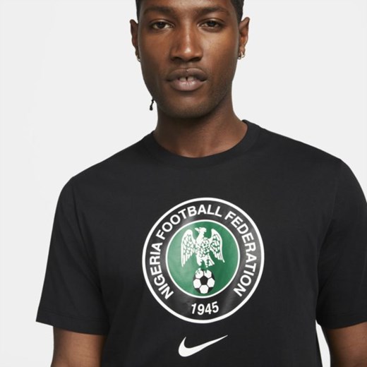 Męski T-shirt piłkarski Nigeria - Czerń Nike S Nike poland