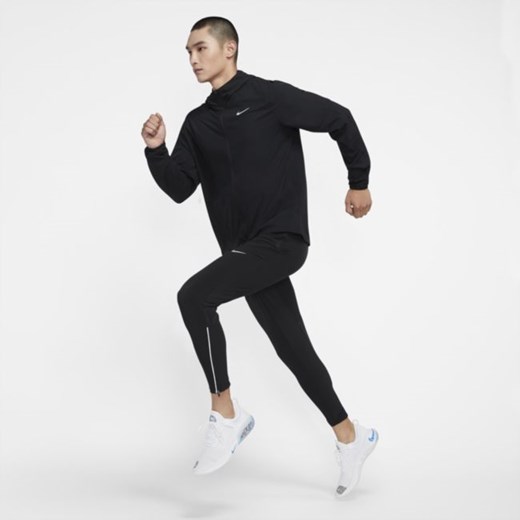 Męska kurtka do biegania z tkaniny Nike Run Stripe - Czerń Nike L promocyjna cena Nike poland