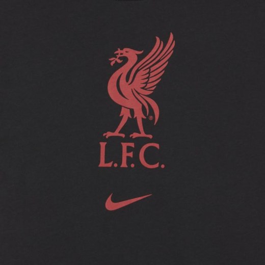 T-shirt piłkarski dla dużych dzieci Liverpool FC - Czerń Nike S Nike poland