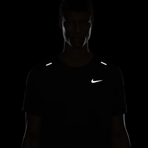 Męska koszulka z krótkim rękawem do biegania Nike Dri-FIT Rise 365 - Czerń Nike M Nike poland