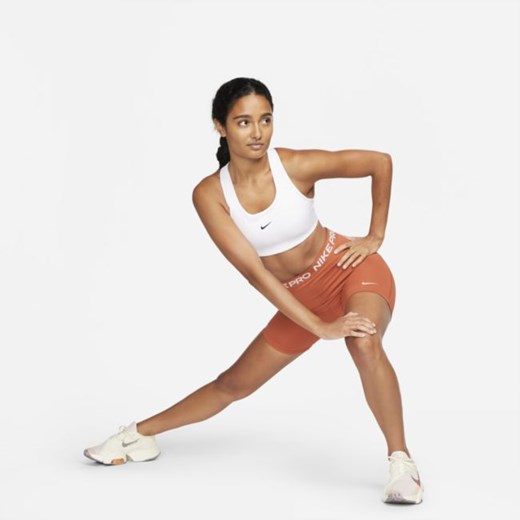 Damskie spodenki z wysokim stanem 18 cm Nike Pro 365 - Pomarańczowy Nike L Nike poland