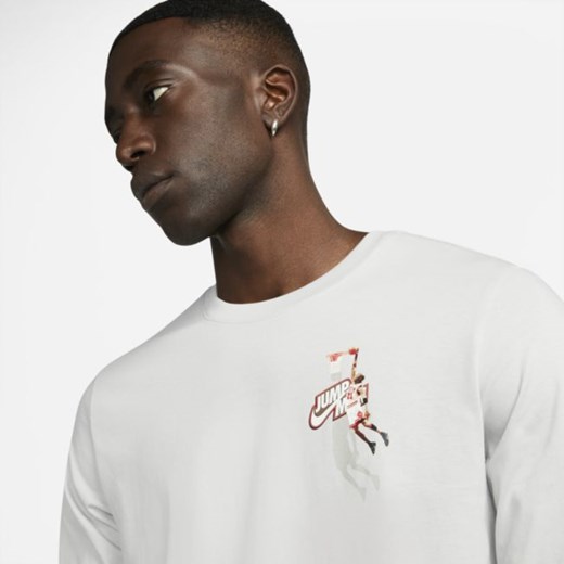 Męski T-shirt z długim rękawem Jordan Jumpman - Szary Jordan XL Nike poland