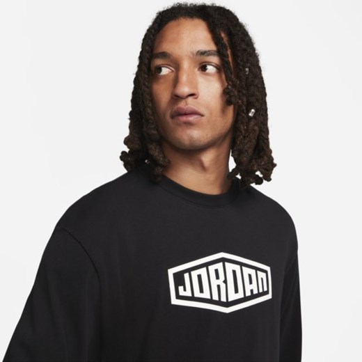 Męski T-shirt z długim rękawem Jordan Sport DNA - Czerń Jordan S Nike poland