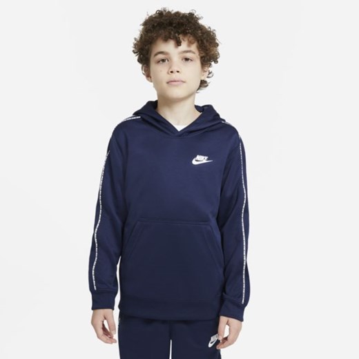 Bluza z kapturem dla dużych dzieci (chłopców) Nike Sportswear - Niebieski Nike S Nike poland