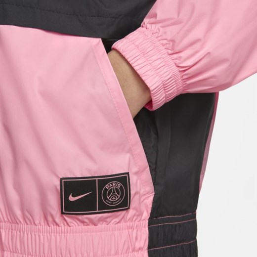 Kurtka damska Nike różowa krótka w stylu klasycznym 
