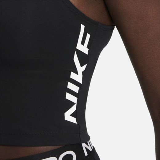 Damska krótka koszulka bez rękawów z grafiką Nike Pro Dri-FIT - Czerń Nike XS Nike poland