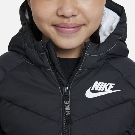 Kurtka z kapturem i syntetycznym wypełnieniem dla dużych dzieci (dziewcząt) Nike Nike M Nike poland