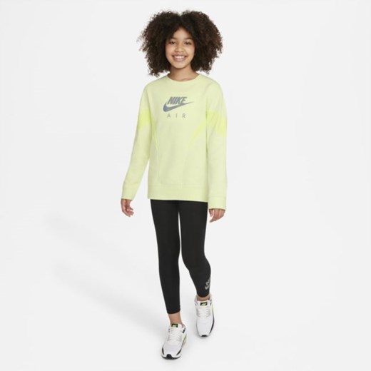 Bluza dresowa z dzianiny dla dużych dzieci (dziewcząt) Nike Air - Zieleń Nike M Nike poland