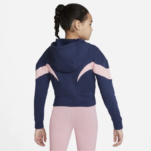 Bluza z kapturem i zamkiem na całej długości dla dużych dzieci (dziewcząt) Nike Nike S Nike poland
