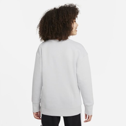 Bluza dresowa dla dużych dzieci (dziewcząt) Nike Sportswear Club Fleece - Szary Nike XL Nike poland