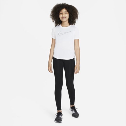 Bluzka dziewczęca Nike dzianinowa z krótkimi rękawami 