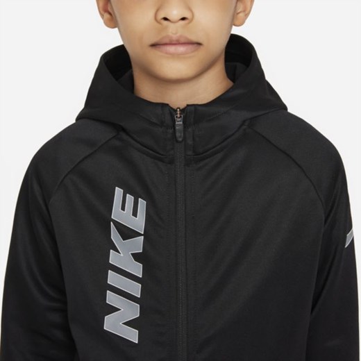 Treningowa bluza z kapturem i zamkiem na całej długości dla dużych dzieci Nike XL Nike poland