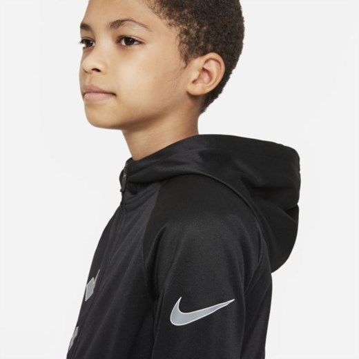 Treningowa bluza z kapturem i zamkiem na całej długości dla dużych dzieci Nike M Nike poland