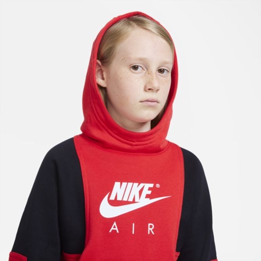 Bluza z kapturem dla dużych dzieci (chłopców) Nike Air - Czerwony Nike M Nike poland